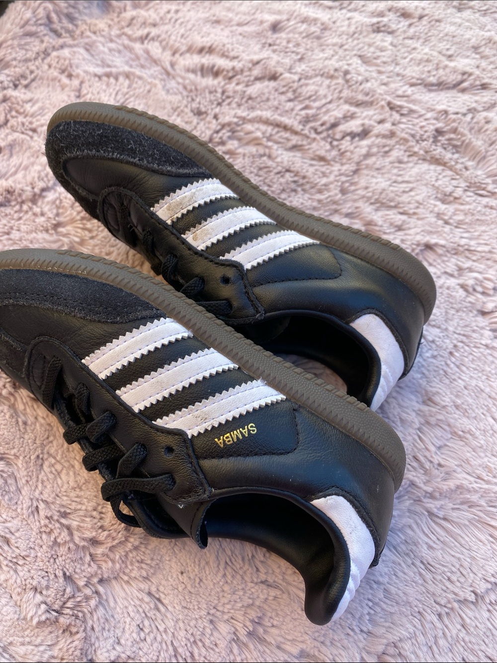 adidas Black samba Sneakers with White Stripes - Picture 3 of 5
